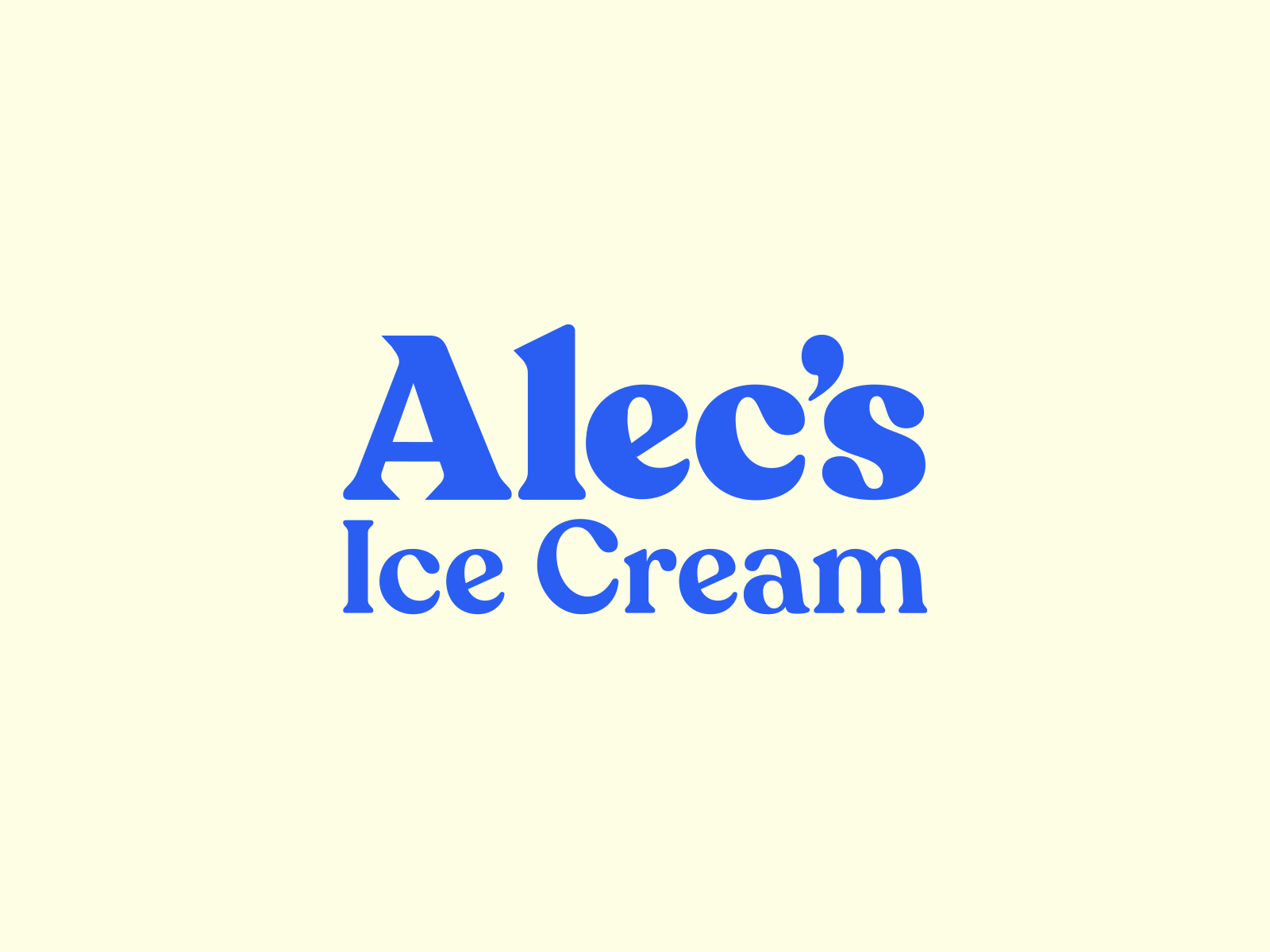 Alec's Ice Cream - Logo Animation 2d animation after effects alexgoo animated logo brand animation liquid logo animation logo intro logo reveal motion graphics smooth typography