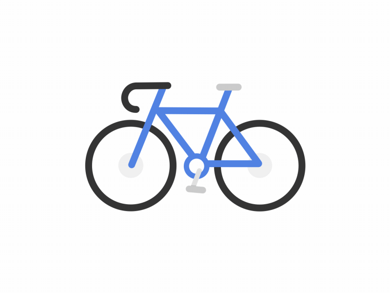 Bicycle flat 2d motion bicycle gif