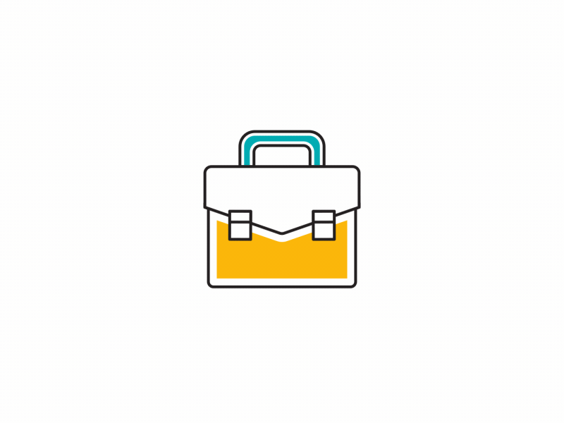 Suitcase Icon 2d after effects animation flat gif icon motion outline suitcase