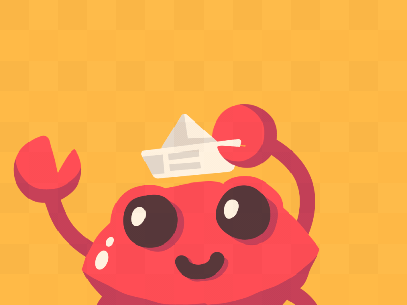 Crabchi - Logo Animation crab character after effects logo animation logo gif motion 2d