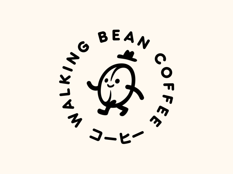 Walking Bean - logo animation