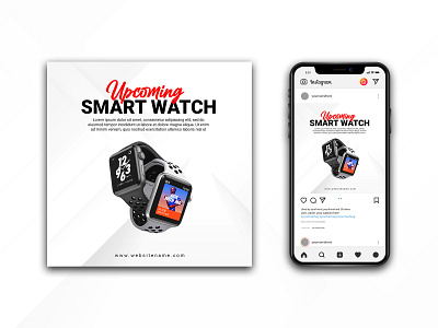 Upcoming Smart Watch Post advertising graphic design instagram post social media post social post socialmedia upcoming watch post watch ads watch sale post