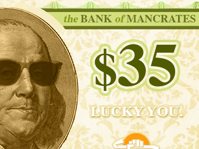 The Bank of Man Crates ben franklin certificate mancrates money