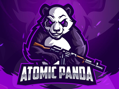 Atomic Panda branding gaming logo graphic design illustration logo logo design mascot logo