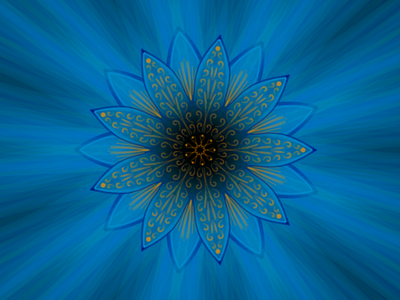 •6•Lotus• abstract blue lotus