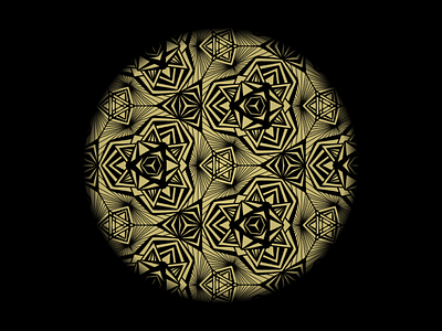 •106•Kaleidoscope• amaziograph form gold kaleidoscope retro shapes triangles