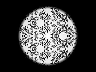 •129•Abstract ornament• black and white laces mesh ornamental retro