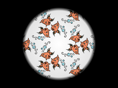 •135•Goldfish• amaziograph bubbles cartoon character children fish gold golden kaleidoscope kid mascot ocean ornament ornamental pattern sea smile symmetrical symmetry underwater