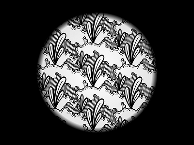 •136•Fields• abstract black and white design ears field fields floral garden grass hill hills illustration line art ornament ornamental pattern patterns retro symmetrical symmetry