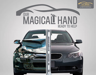 Our Magical Hand (Social Media Post) brand identity branding car car poster creative design dribble dribble portdolio graphic design illustration mechanic mechanic poster mechanic social media post media portfolio post social media ui vector