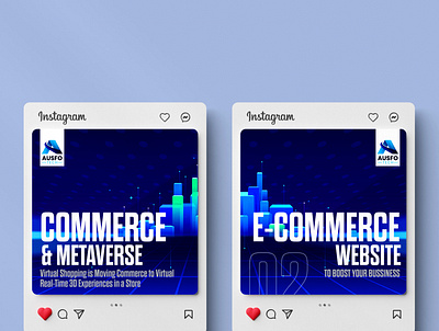 Commerce and Metaverse (Social Media Post Design) 3d animation branding creative design dribble dribble portfolio graphic design logo logofolio metaverse motion graphics technology ui website