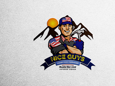 Nice Guys Handyman Services (Logo Design) brand identity branding creative design dribble graphic design illustration logo ui vector