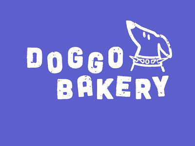 Doggo Bakery Logo bakery brand branding design dog dogs icon logo punk rough