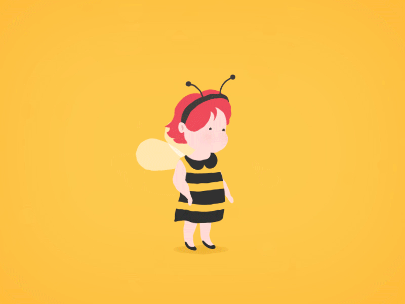 Busy Bee bee busy bee character child fly flying fpf girl illustration jump kid