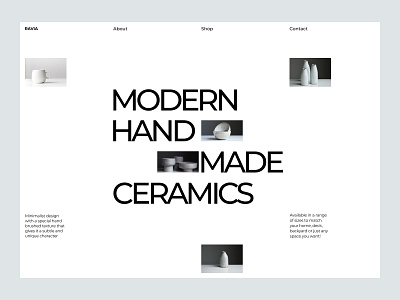 Modern ceramics concept branding ceramic ceramics concept design handmade typography ui web