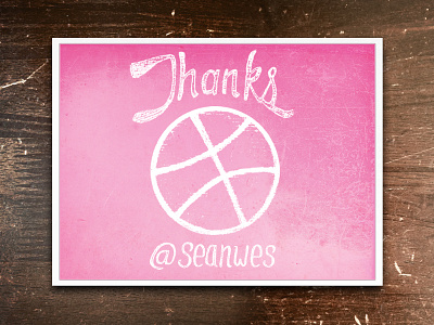 Thanks @seanwes debut dribbble logo handlettering seanwes textures thanks