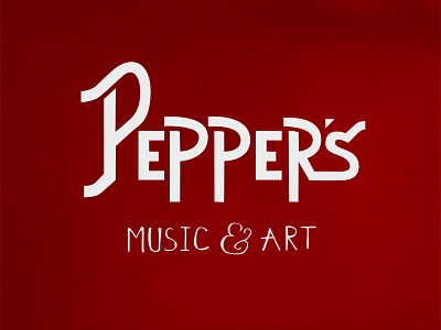 Pepper's School of Music & Art Logo Design hand lettered hand lettering lettering logo textures type based logo typography