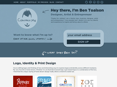 Personal Website arrows handwriting simple web design web layout website