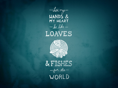 Loaves & Fishes hand lettered handlettered handlettering inspiration lettering logo textures type based logo typography