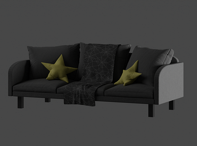 Spooky Sofa 3d 3d character 3d design 3d model animation asset chair character cobwebs design furniture game game asset idea prop sofa spider spooky stars video game