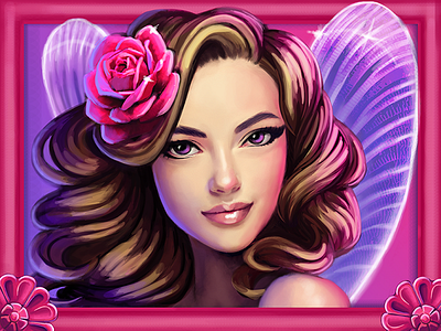 Faery of Spring Slot Symbol faery fairy fantasy flower pink pixie realistic slot spring