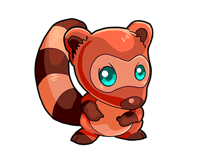 Fire Coati animal coati creature cute digitalpainting pokemon