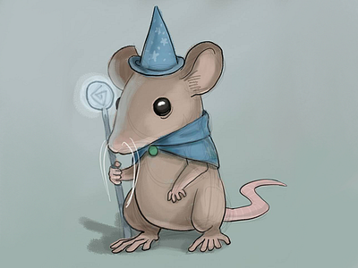 Mouse Wizard animal digitalpainting magic mice mouse speedpaint wizard