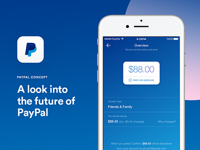 PayPal - Concept Redesign concept mobile paypal ui design ux design