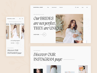 Bridal webshop redesign - Concept