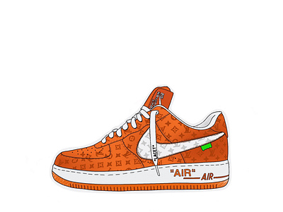 Louis Vuitton x Nike Air Force 1 "Syracuse" airforce nike shoes