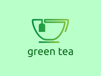 Green teabag design graphic design logo typography