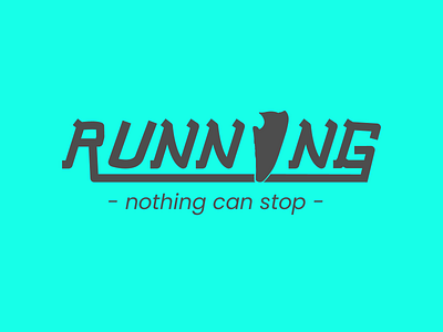 Running design graphic design logo
