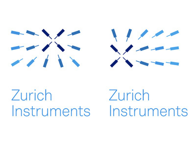 Logo Zurich Instuments branding generative logo pattern