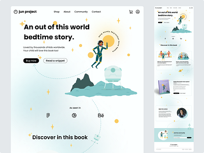 Childrens Book Landing Page | Daily UI Design Challenge #003