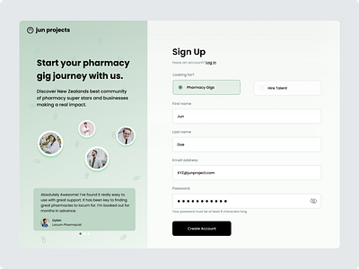 Sign Up Page | Daily UI 001 dailyui product design sign up signup ui ux