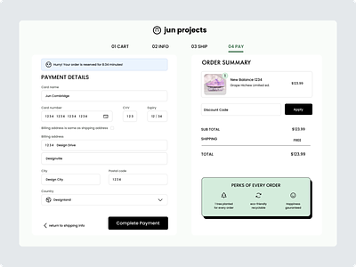 Credit Card Checkout Page | Daily UI 002