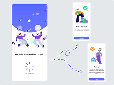 Load screen | Crypto wallet app design dailyui design product design ui ux web design