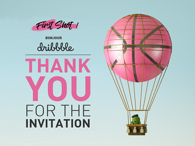 First Shot 3d c4d dribbble first shot hot air balloon octane