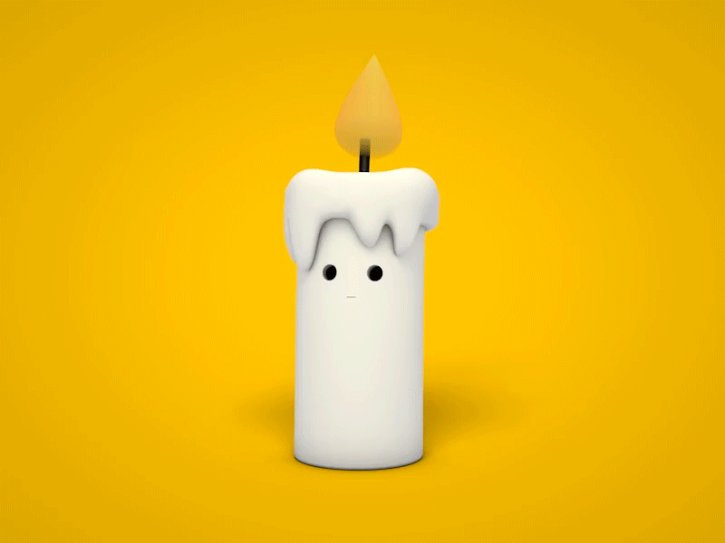 Candle guy 3d c4d candle cartoon character fun