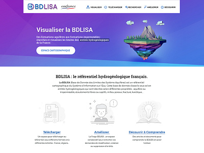 BDLISA 3d gis icons reponsive water web website