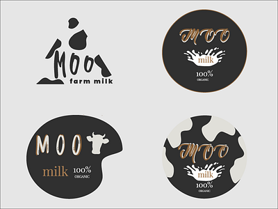 Logo branding cow graphic design logo milk vector