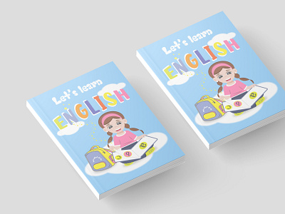 English book cover book education graphic design kids vector