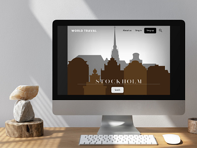 Website Landing Page graphic design illustration silhouette stockholm traval vec vector
