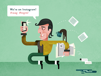 We're on Instagram agency illustration instagram oogt selfies