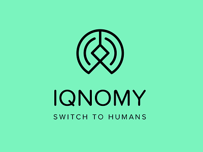 Logo design IQNOMY brand branding design icon identity logo
