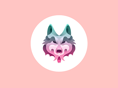 Wolve logo for mobile app concept
