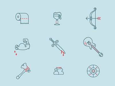 Icons for website pattern craft design guitar pattern site tools weapons web website