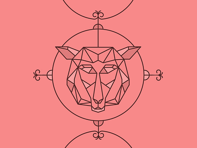 A Ram's head design drawing head icon illustration line line art lineart ram