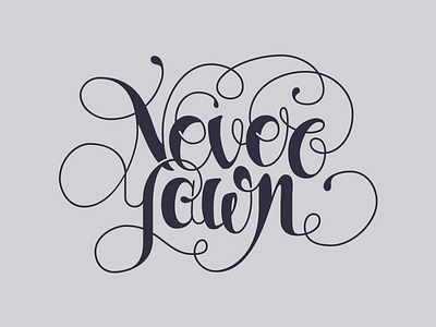 Hand lettering our motto