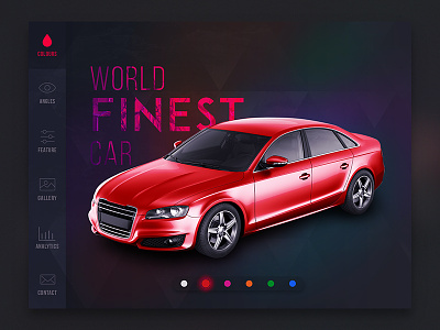 Interactive Catalog app car catalog colour concept icons interactive ipad uiux